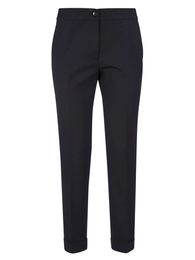 Shop Etro Regular Trousers In Black