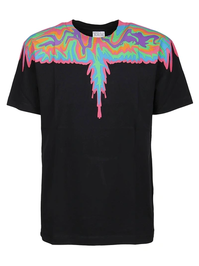 Shop Marcelo Burlon County Of Milan T-shirt Psychedelic Wings Basic In Black Multicolor