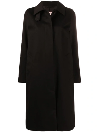 Shop Mackintosh Dunkeld Single-breasted Wool Coat In Black