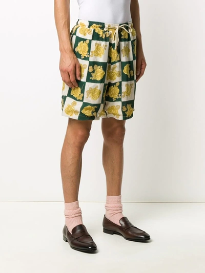 Shop Nanushka Dixxi Checkered Shorts In Green