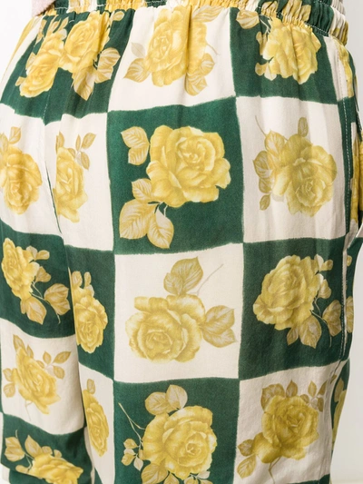 Shop Nanushka Dixxi Checkered Shorts In Green