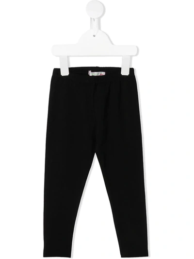Shop Bonpoint Elasticated Waist Trousers In Black