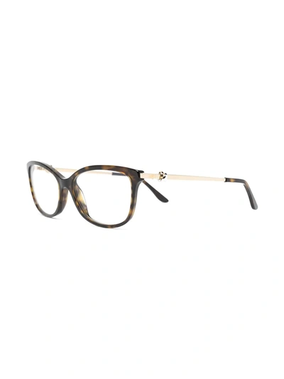 Cartier 02570 Square-frame Glasses In Brown