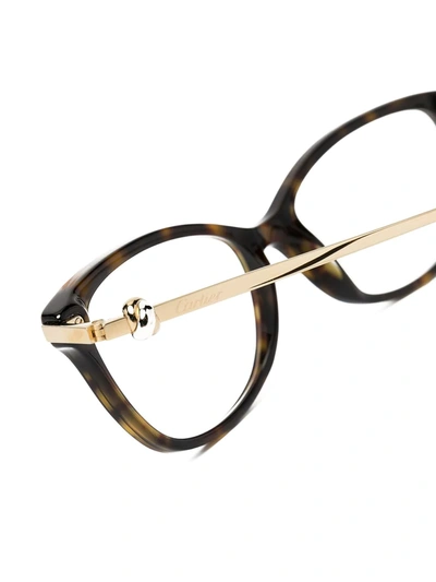 Cartier 02570 Square-frame Glasses In Brown
