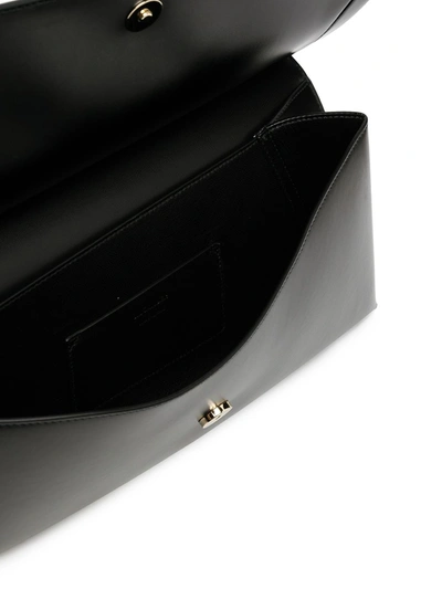 Shop Jil Sander Rectangular Logo Clutch Bag In Black