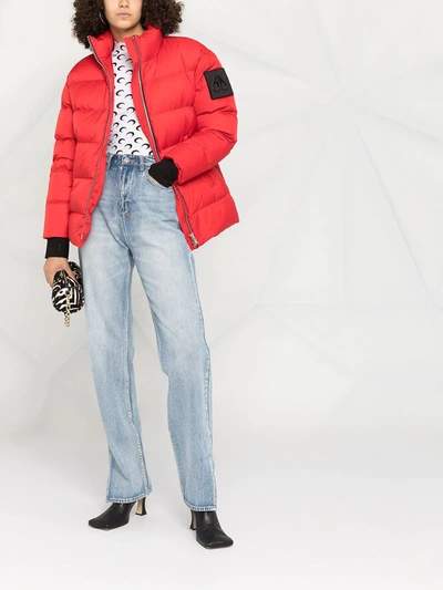 Shop Moose Knuckles Down-filled Puffer Jacket In Red