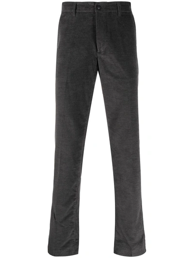 Shop Altea Corduroy Straight-leg Trousers In Grey