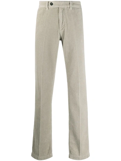 Shop Massimo Alba Corduroy Straight-leg Trousers In Neutrals