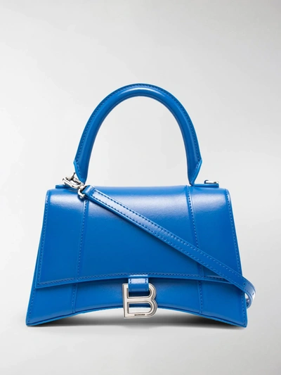 Shop Balenciaga Hourglass Top Handle Mini Bag In Blue