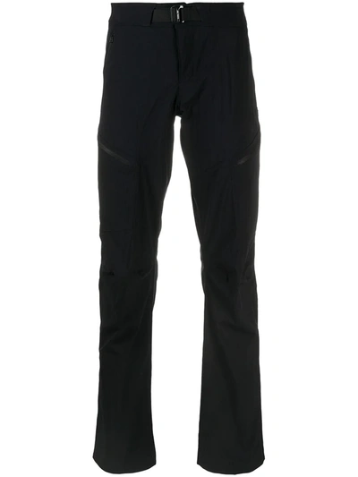 Shop Arc'teryx Zip Detail Trousers In Black