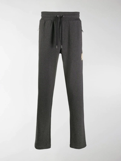 Shop Dolce & Gabbana Logo-patch Track Pants In Grey