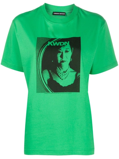 Shop Kwaidan Editions Photograph-print T-shirt In Green