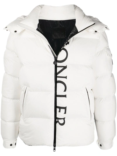 Shop Moncler Coats In Bianco