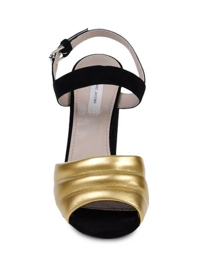 Shop Marc Jacobs Sandals In Gold