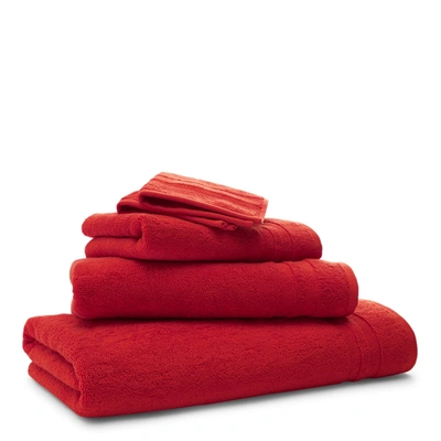 Shop Ralph Lauren Payton Towels & Mat In Lacquer Red