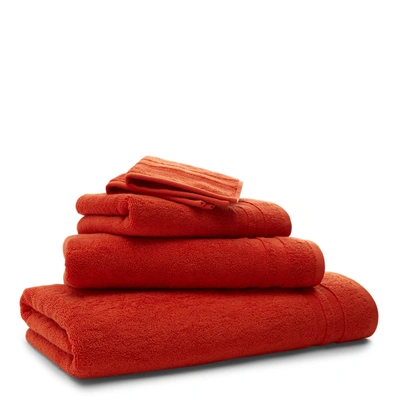 Shop Ralph Lauren Payton Bath Towels & Mat In Signal Orange