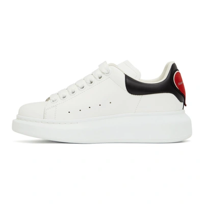 Alexander Mcqueen White Heart Patch Oversized Trainers In 9043 Red/bl |  ModeSens