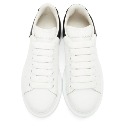 Shop Alexander Mcqueen White Heart Patch Oversized Sneakers In 9043 Red/bl