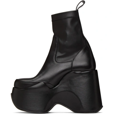 Shop Marques' Almeida Marques Almeida Black Platform Boots
