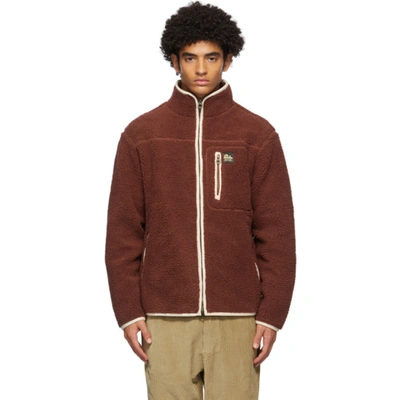 Aime Leon Dore Red Sherpa Fleece Jacket In Paprika