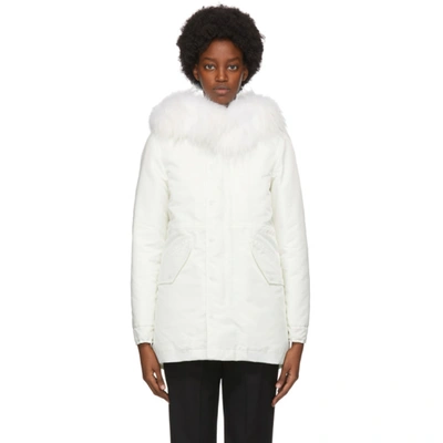 Shop Mr & Mrs Italy White Down New York Jacket In Natwht