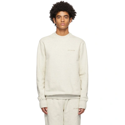 Shop Aimé Leon Dore Aime Leon Dore Beige Logo Uniform Sweatshirt In Oatmeal