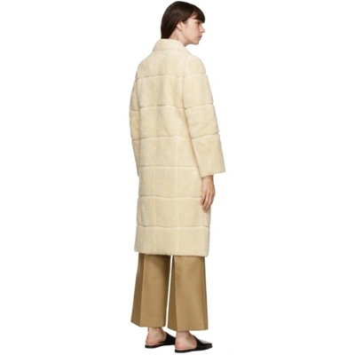 Shop Lvir Off-white Faux-fur Mustang Coat In Cream