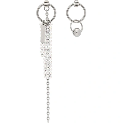 Shop Justine Clenquet Ssense Exclusive Silver Jess Earrings In Silv/aurora