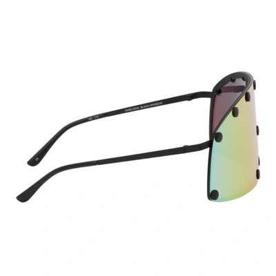 Shop Rick Owens Multicolor Shielding Sunglasses In Blk/rain