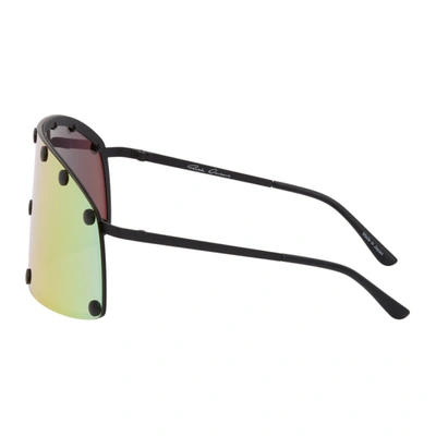 Shop Rick Owens Multicolor Shielding Sunglasses In Blk/rain