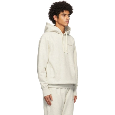 Shop Aimé Leon Dore Aime Leon Dore Beige Logo Hoodie In Oatmeal