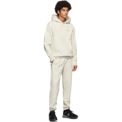 Shop Aimé Leon Dore Aime Leon Dore Beige Logo Hoodie In Oatmeal