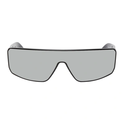 Shop Rick Owens Black & Silver Performa Sunglasses In Blk/sil