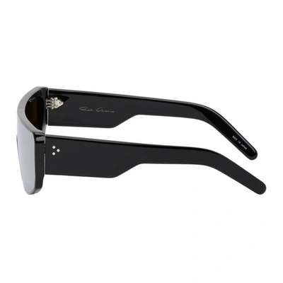 Shop Rick Owens Black & Silver Performa Sunglasses In Blk/sil