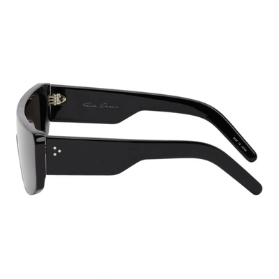 Shop Rick Owens Black Performa Sunglasses In Blk/blk