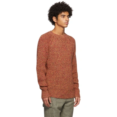 Shop Aimé Leon Dore Aime Leon Dore Red Marled Raglan Sweater In Red Multi