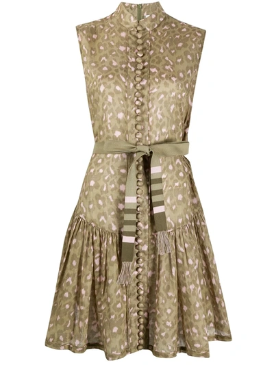 ZIMMERMANN LEOPARD-PRINT SLEEVELESS DRESS 