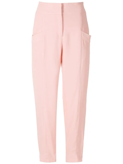 Shop Martha Medeiros Manuela Slim Trousers In Pink