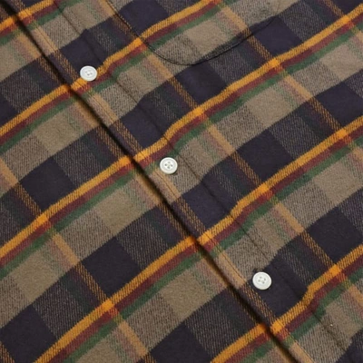 Shop Far Afield Larry L/s Shirt Flannel Ural Check In Multicolour