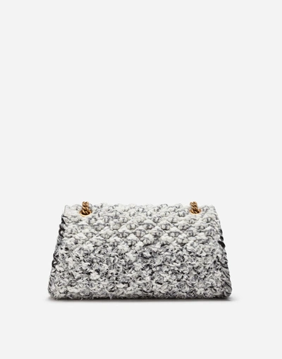 Shop Dolce & Gabbana Large Knit Devotion Shoulder Bag