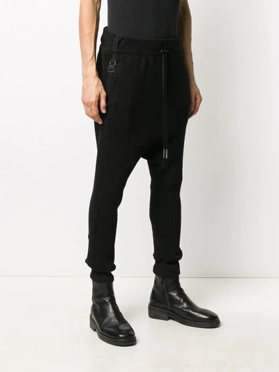 Shop Boris Bidjan Saberi Drop-crotch Track Pants In Black