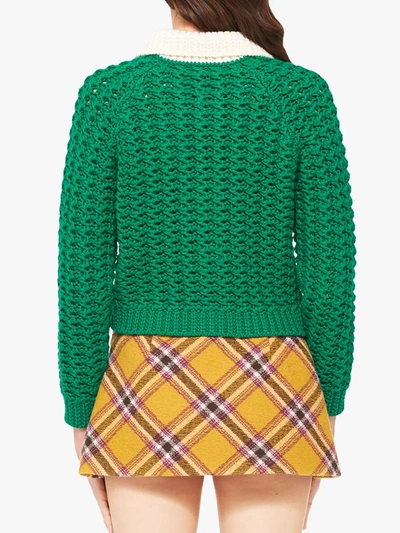 Shop Miu Miu Once Upon A Time Cardigan In Green