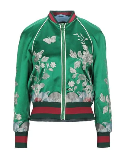 Shop Gucci Bomber In Green