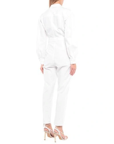 Shop Philosophy Di Lorenzo Serafini Woman Jumpsuit White Size 6 Cotton, Linen