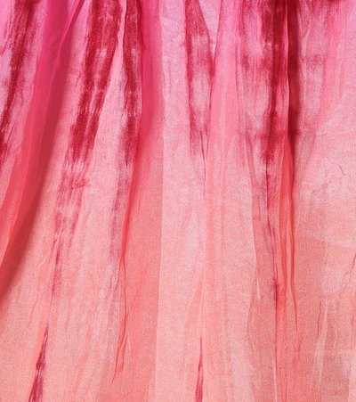 Shop Anna Kosturova Tie-dye Silk Blouse In Pink