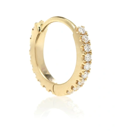 Shop Maria Tash Eternity 18kt Gold Single Hoop Earring With Diamonds