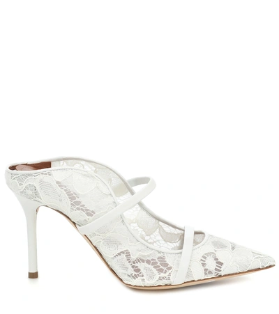 Shop Malone Souliers Maureen 85 Lace Mules In White