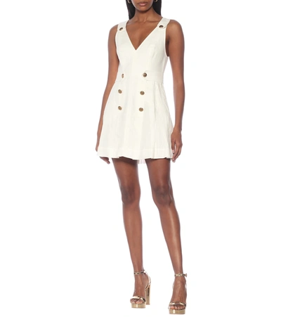 Shop Zimmermann Lovestruck Linen Minidress In White