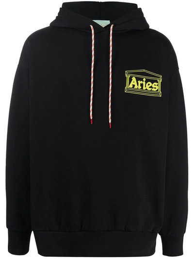 Shop Aries Arise Men's Black Cotton Sweatshirt