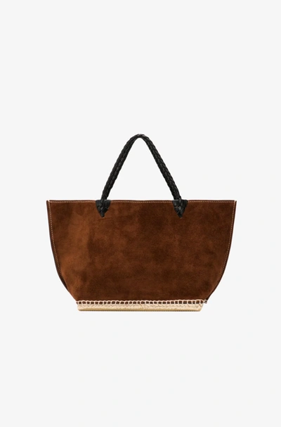 Shop Altuzarra 'espadrille' Tote Small In Brown